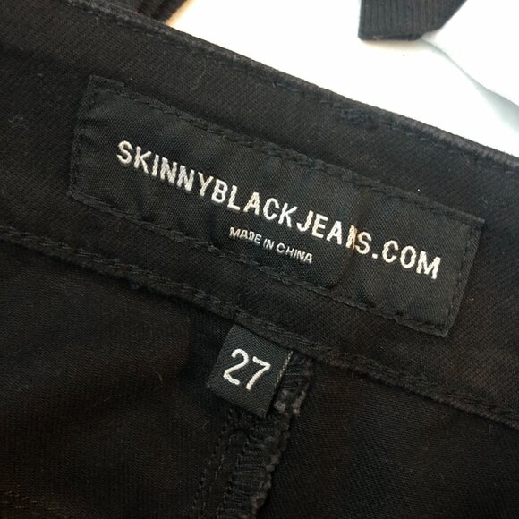 SkinnyBlackJeans.com Black Hi-Rise Skinny Jeans Womens Size 27 - Picture 3 of 4